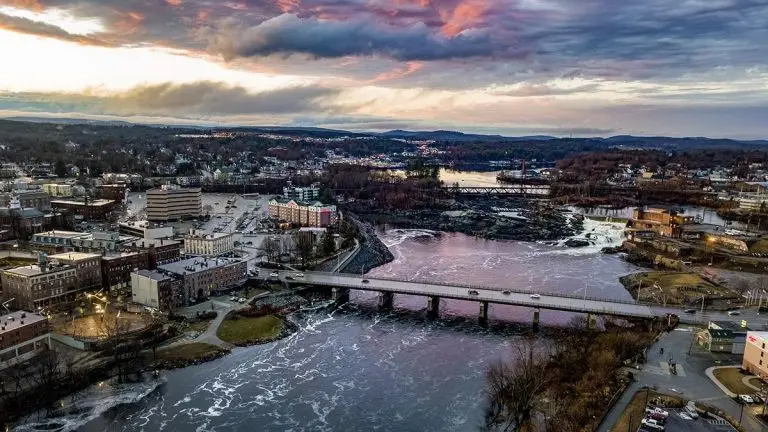 Lewiston-Auburn Maine wedding DJ service overlooking the Androscoggin River