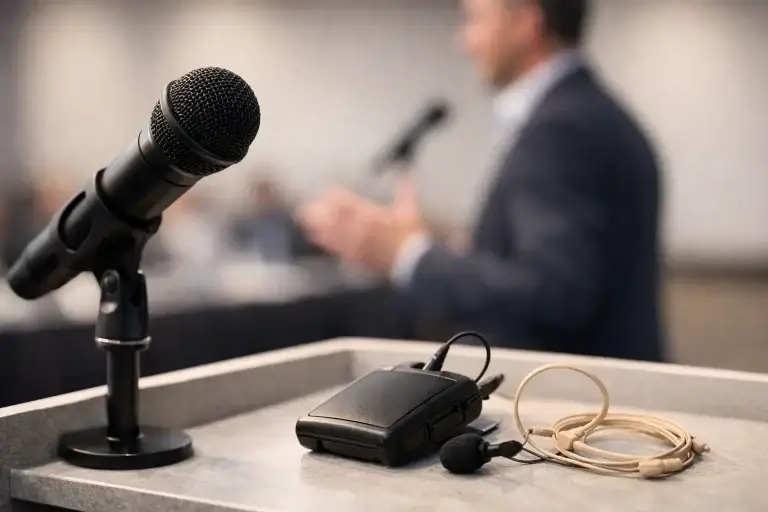 Wireless Microphone Setup For Speeches