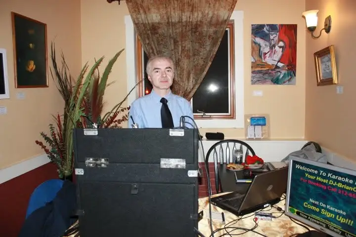 Professional Maine Dj Services Setup With Sound System, Dance Floor Lighting, And Wireless Mics