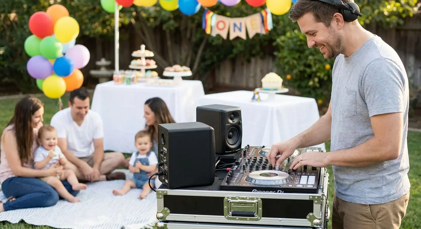 DJ for a baby's first birthday party