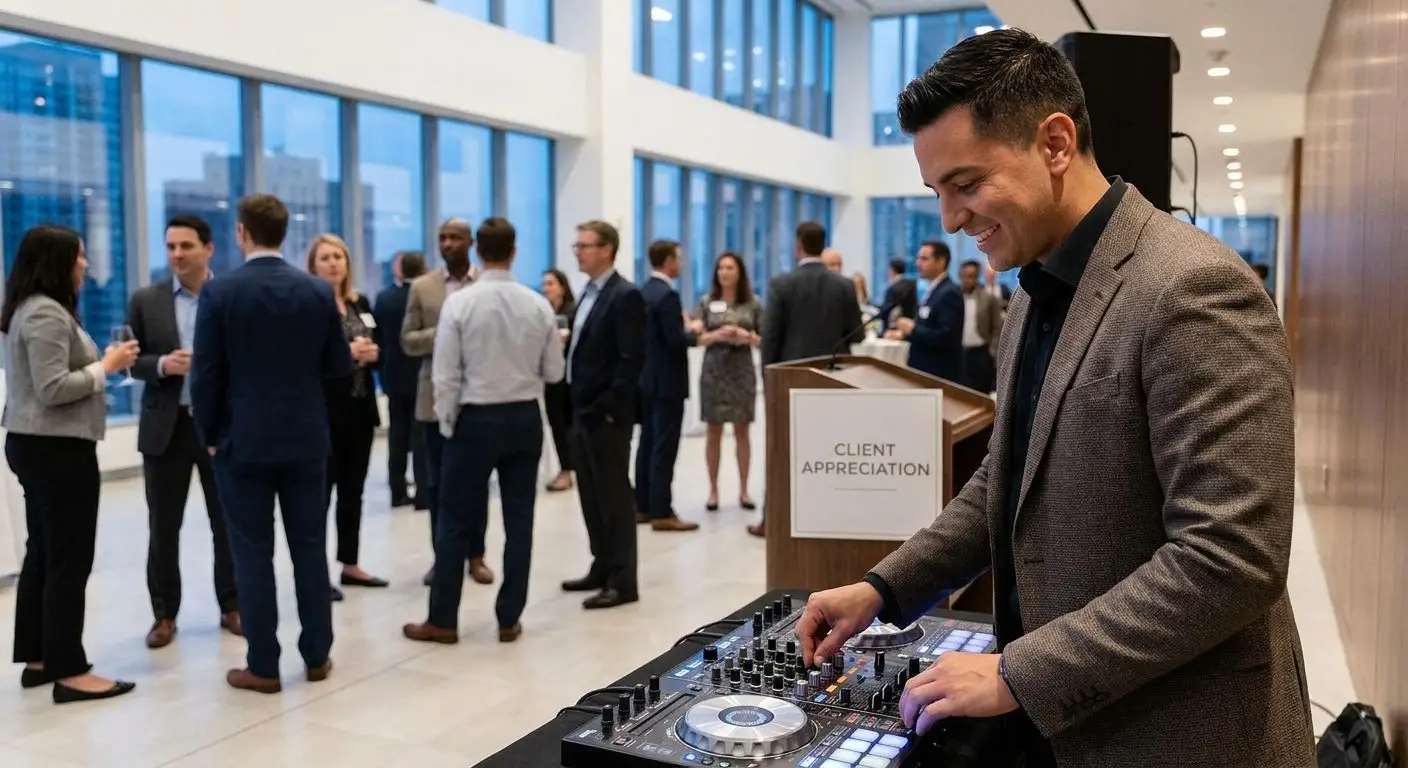 DJ for corporate client appreciation events