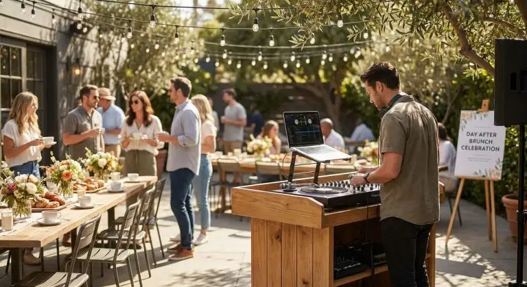 DJ for day-after wedding brunch celebrations