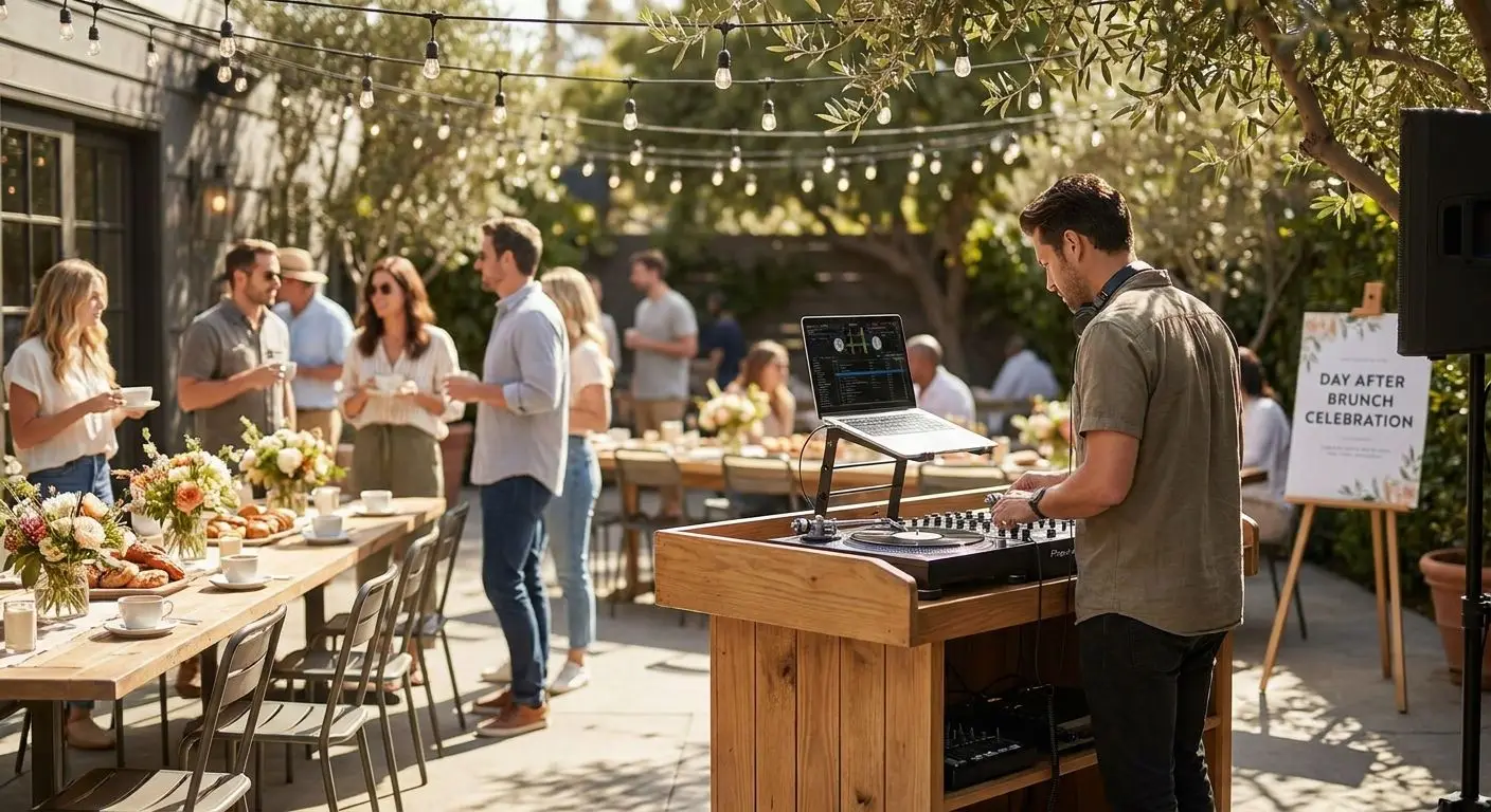 DJ for day-after wedding brunch celebrations