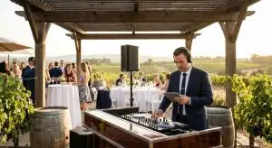 DJ for winery and vineyard wedding venues