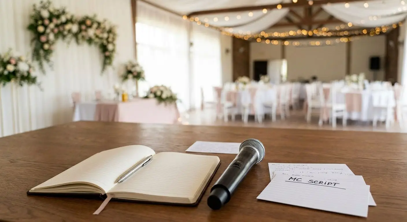 How to write a wedding reception MC introduction script