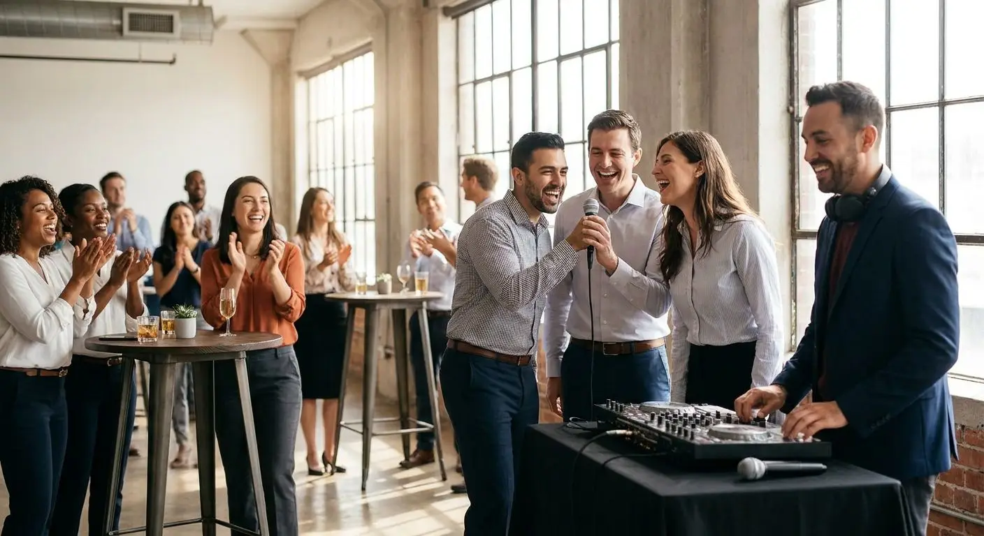 Karaoke DJ for corporate team building events