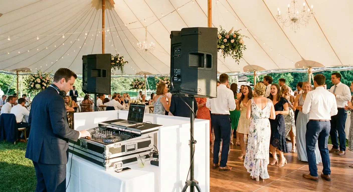Best DJ services for outdoor summer wedding tents