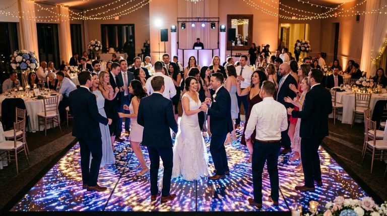 Best LED dance floor rental options for wedding receptions