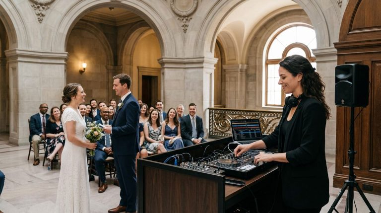 DJ for city hall and courthouse wedding ceremonies