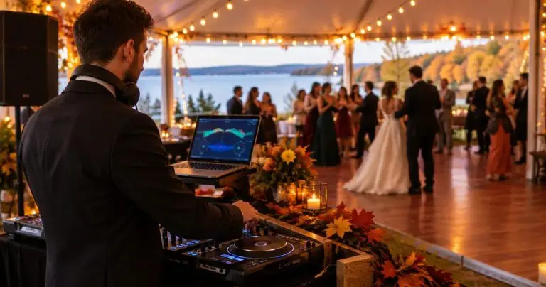 DJ for fall wedding receptions in Maine