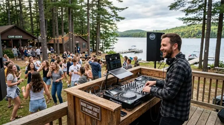 DJ for Maine camp and cabin celebration weekends