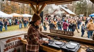DJ for Maine maple syrup and sugar shack festival events