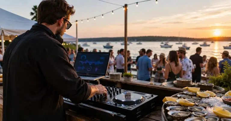 DJ for oyster and seafood festival events in Maine
