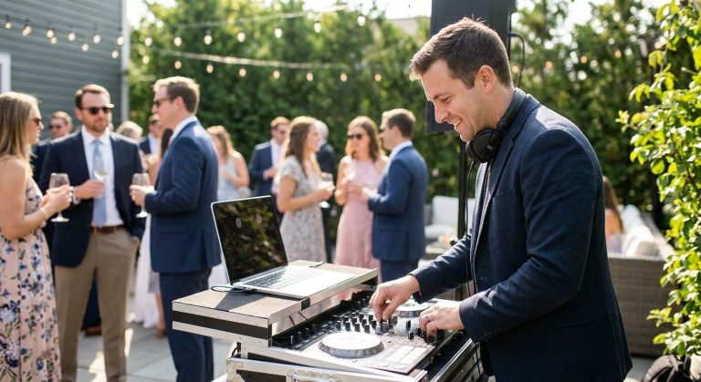 DJ for wedding cocktail hour lounge sets