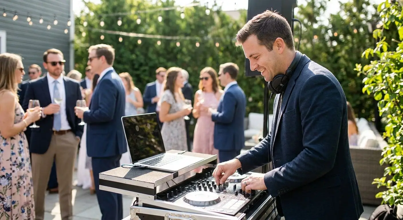 DJ for wedding cocktail hour lounge sets