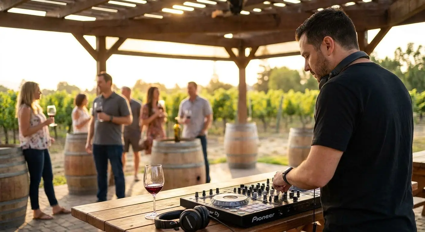 DJ for wine tasting and vineyard private events