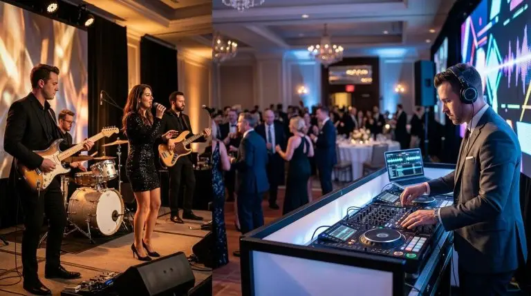How to choose between a live band and a DJ for a corporate gala