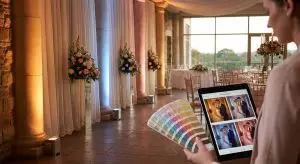 How to choose uplighting colors for your wedding theme