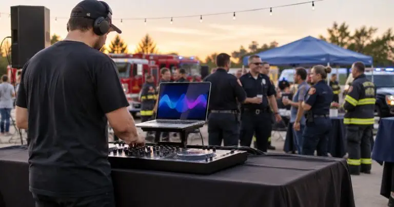 How to plan a DJ setup for a first responder appreciation event