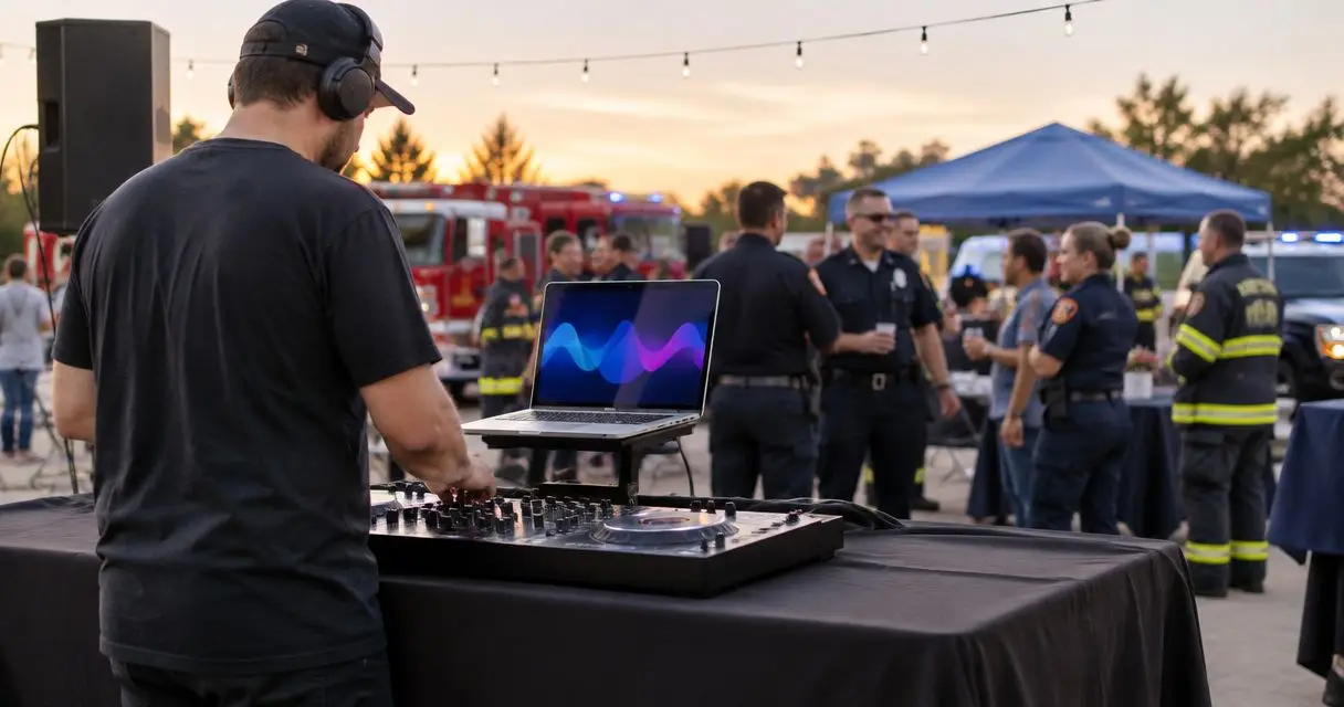 How to plan a DJ setup for a first responder appreciation event