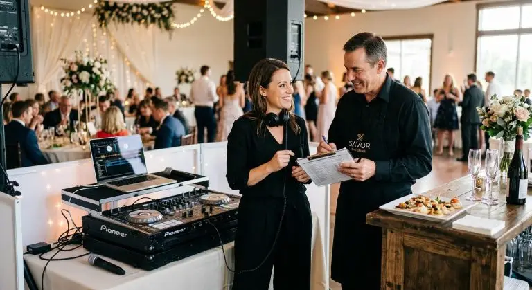 How to plan a smooth vendor handoff between your DJ and caterer