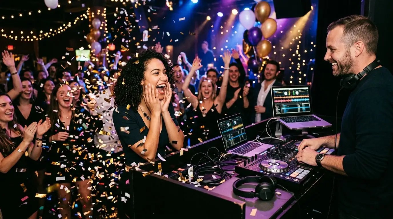 How to plan a surprise party reveal moment with your DJ
